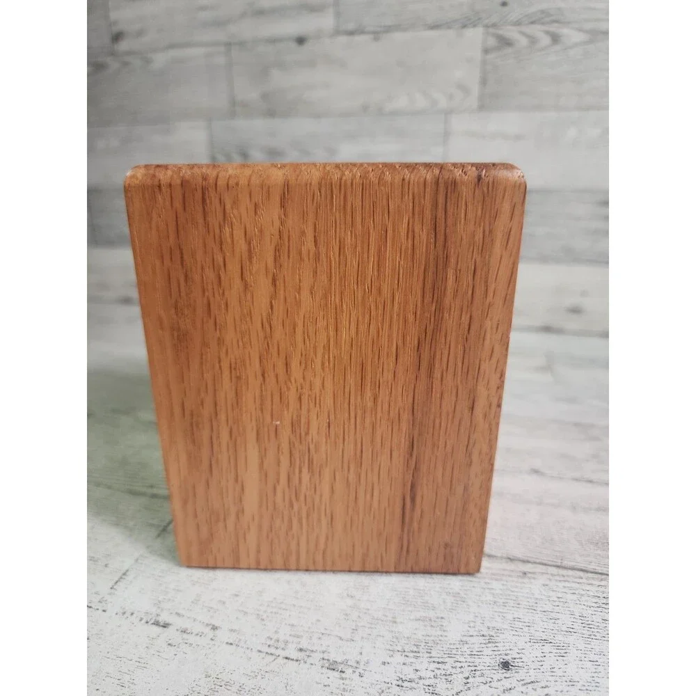 Cutco Wooden Square Utensil Holder Box Caddy Block White Oak 4x4x5 Made in USA